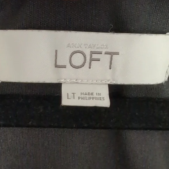 Loft Green and Black Stripe Jersey Knit Dress Tall - Picture 2 of 6